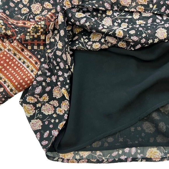 Rachel Zoe Moody Floral Oversized Ruffle Puff Sleeve Size S - Picture 4 of 12